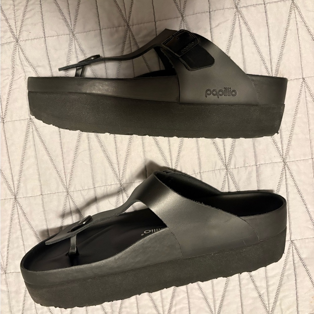 Birkenstock Papillio Black Gizeh PAP Flex Platform - Picture 4 of 5